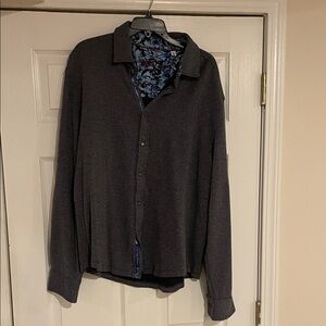 Robert Graham Navy Blue Button-Up Shirt
